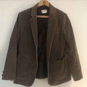 Corduroy blazer. Needs buttons sewn on.